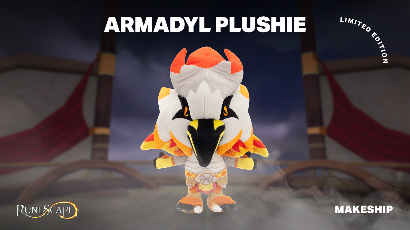 An official picture of the Armadyl Runescape plushie.